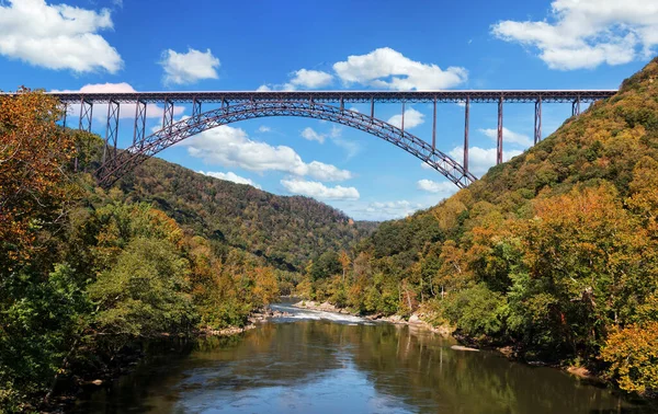 Γέφυρα Του Ποταμού Νέα Φαράγγι Στη Δυτική Βιρτζίνια — Φωτογραφία Αρχείου