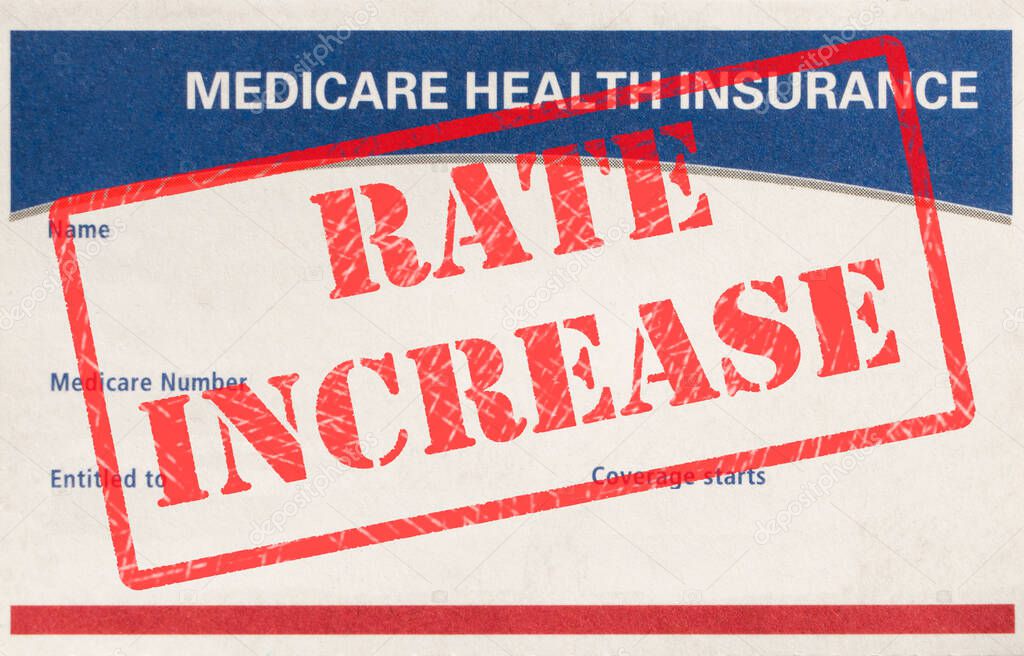 Rate Increase Rubber Stamp On A Medicare Card