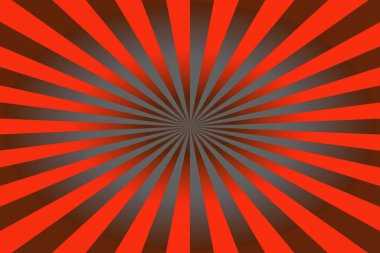 Red, Orange, Black, Silver Starburst Abstract Retro Background
