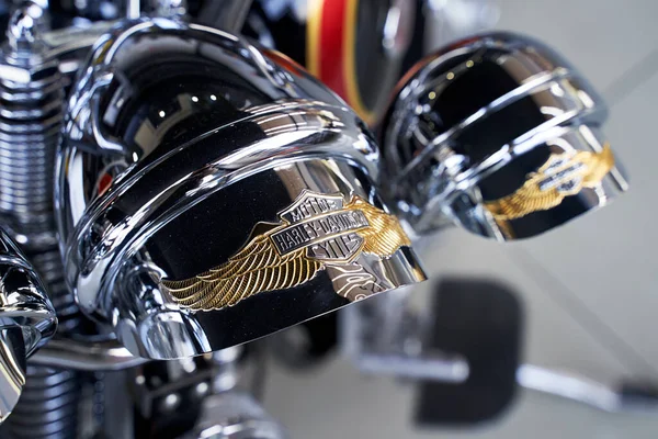 Logotipo da Harley-Davidson, uma fabricante americana de motocicletas — Fotografia de Stock