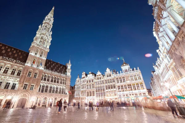 Weitwinkelblick Auf Den Grand Place Brüssel Belgien — Stockfoto