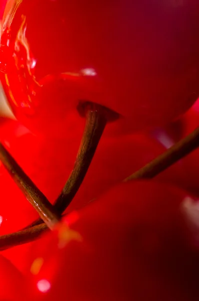 Extrémní blízko se cherry — Stock fotografie