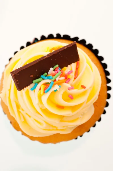 Vanille cupcake vue dessus — Photo