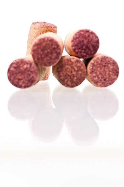 Wine corks with reflection — Stock Photo, Image