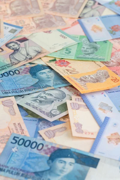 Asian currencies close up — Stock Photo, Image