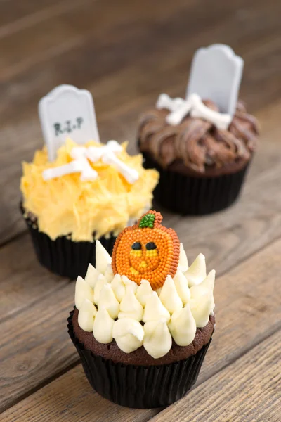 Halloween cup cakes — Stockfoto