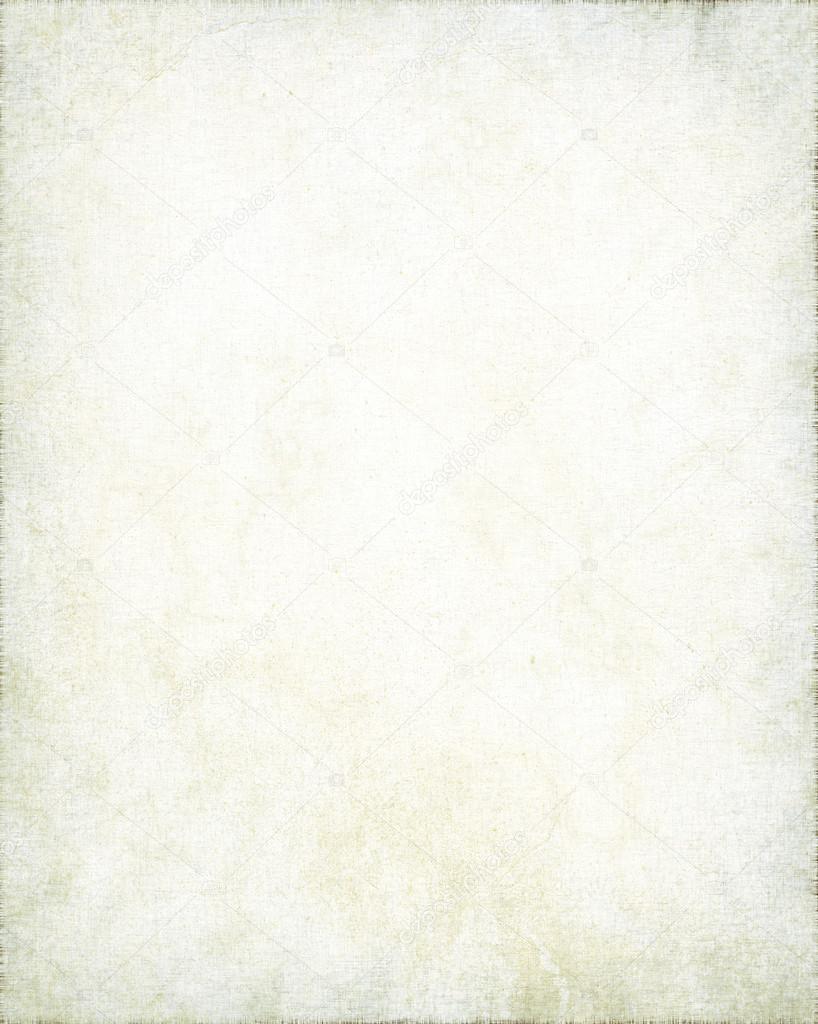 Old parchment with linen texture, white grunge background