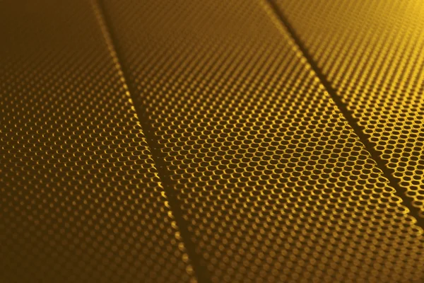 Texture abstraite de fond métallique doré avec motif treillis, dégradé léger — Photo