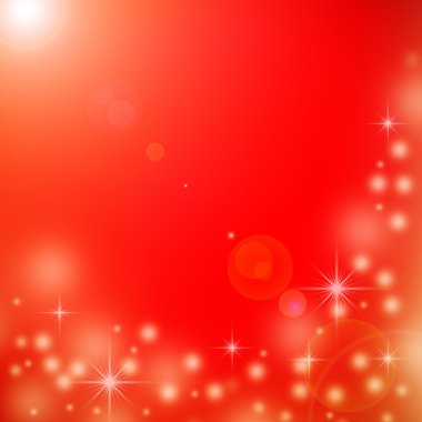 parlak ışık demeti ile kırmızı Noel arka plan