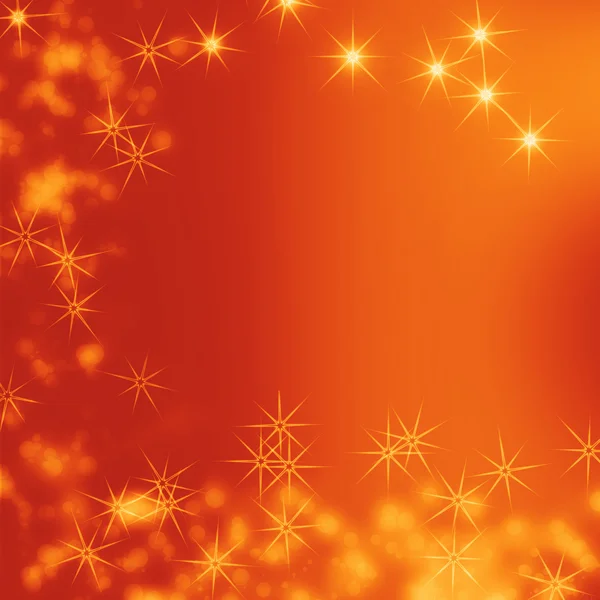 Roter weihnachtlicher Hintergrund und abstrakte Schneeflocken und Sterne — Stockfoto