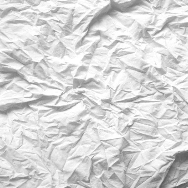 白色折皱纸背景纹理 — 图库照片