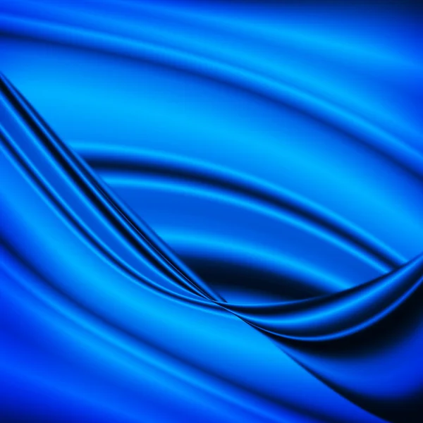 Fundo abstrato azul dobrado material de seda — Fotografia de Stock