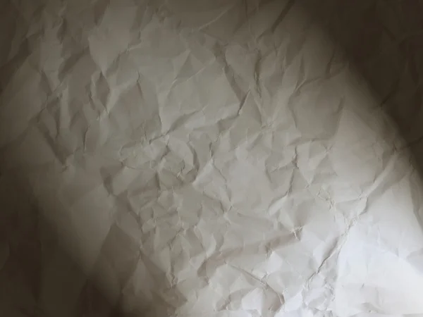 Branco crumpled papel fundo textura — Fotografia de Stock