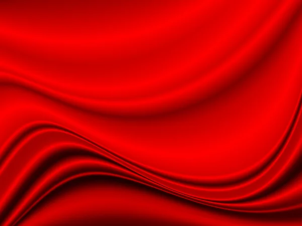 Tecido de cetim liso vermelho fundo abstrato — Fotografia de Stock