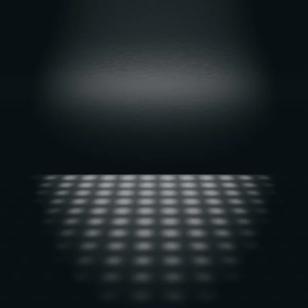 Black metal wall texture scene with subtle beam of light advertising background — Stock Photo, Image