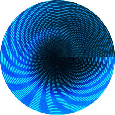 yuvarlak mavi soyut spiral şekil desen beyaz zemin üzerine, tekerlek servet kavramının izole