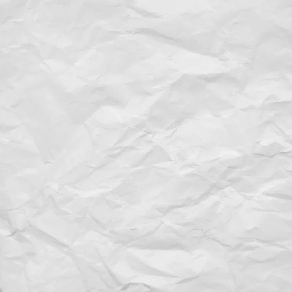 Fundo branco textura de papel amassado — Fotografia de Stock