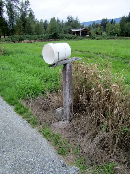 Pelayan Kotak Surat Dari Ember Plastik Besar Boise Maple Ridge — Stok Foto