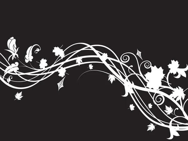 Diseño abstracto floral en blanco y negro Ilustraciones de stock libres de derechos