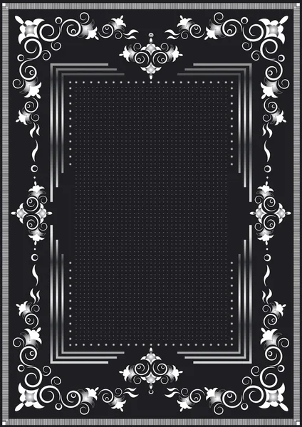 Marco decorativo para la decoración de plata — Vector de stock