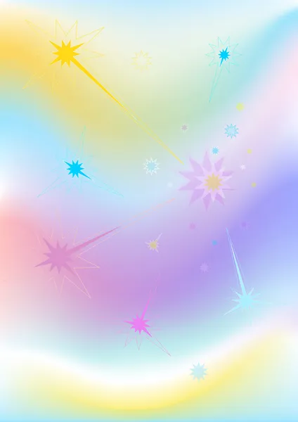 Fondo de color ondulado con estrellas . — Vector de stock