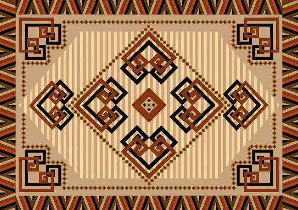 Design de tapetes decorativos em sitle oriental — Vetor de Stock
