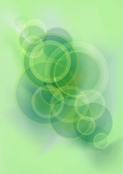 Abstrakti kirkkaan vihreä hohtavan mesh tausta piireissä — vektorikuva
