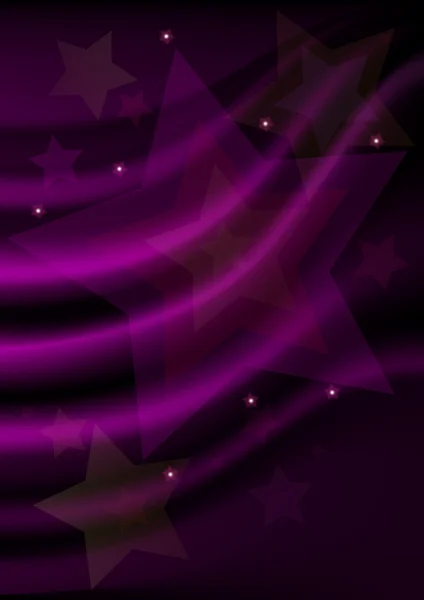 Estrellas sobre fondo de malla ondulada púrpura — Vector de stock