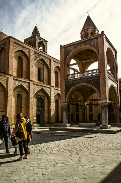 Isfahán Nor Julfa Irán Noviembre 2021 Campanario Independiente Con Una — Foto de Stock