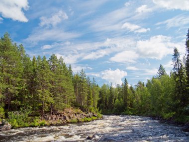 ile kaba nehir manzara