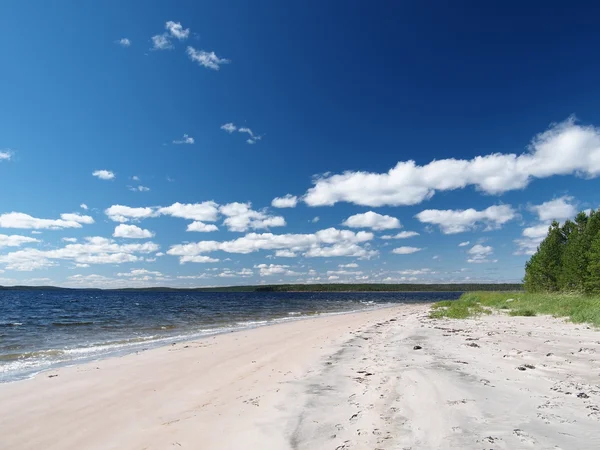 Plage au bord de la mer Blanche — Photo