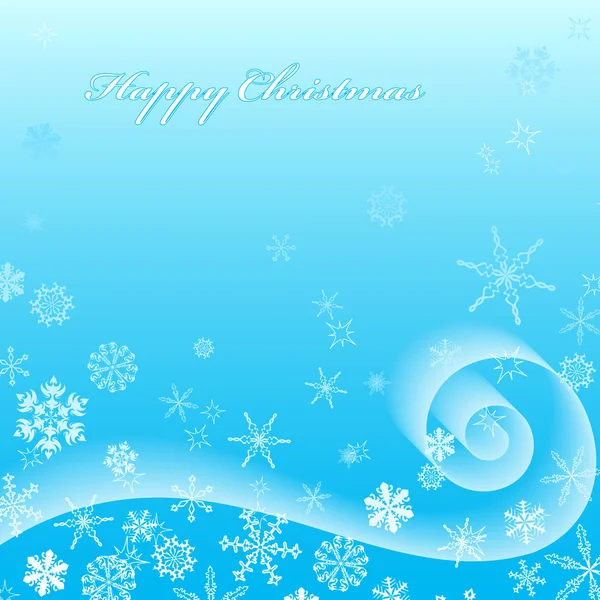 Fond de Noël avec flocons de neige et un copyspace . — Image vectorielle