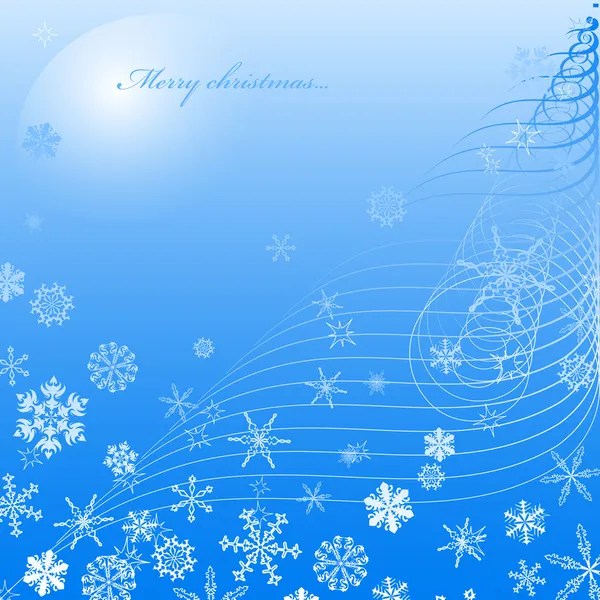 Christmas background with snowflakes and a copyspace. — Stock Vector