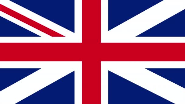 Vídeo Formação Bandeira Union Jack Inglaterra Escócia Patrick Irlanda Bandeiras — Vídeo de Stock