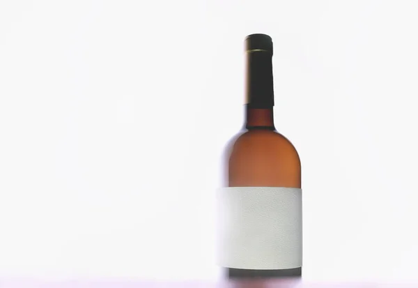 Bottle Wine Blank Label Unlabeled Wine Bottle Name Wine White — ストック写真