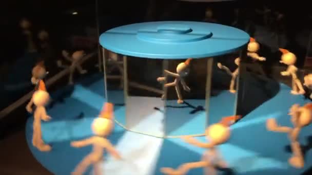 Praxinoscope Animation Device Dansende Figuur Bij Camera Obscura Edinburgh Schotland — Stockvideo