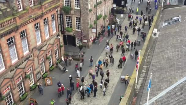 Obscura Binasının Çatısından Edinburgh Manzarası Viski Deneyimi Nin Görüntüsü Edinburgh — Stok video