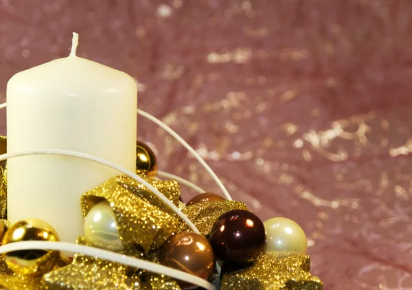 Candle christmas decoration — Stock Photo, Image