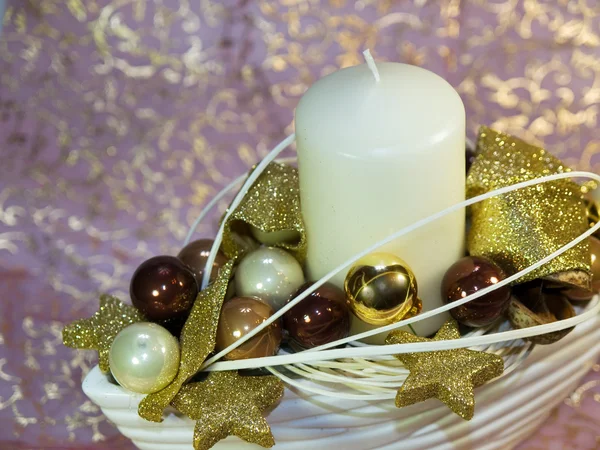 Christmas candelholder — Stock Photo, Image