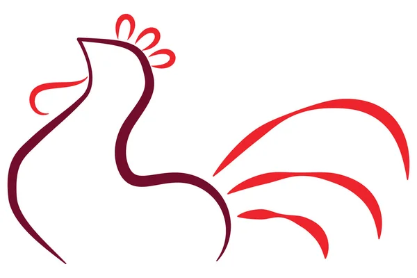 Logo del gallo — Vettoriale Stock