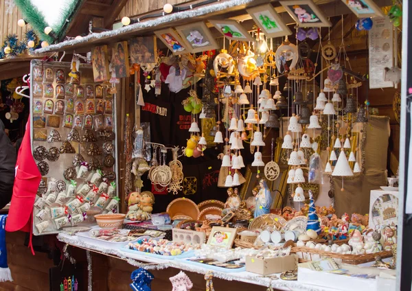 Wintermarkt in der Stadt — Stockfoto