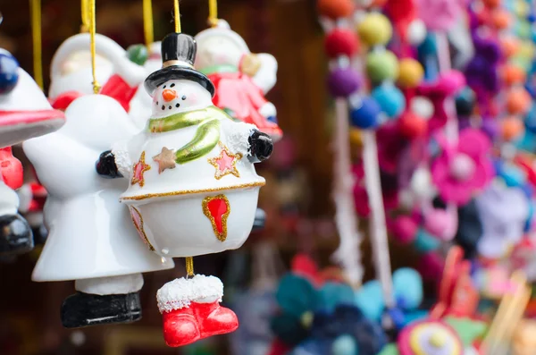 Keramische sneeuwpop speelgoed — Stockfoto