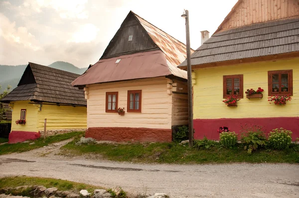 Historiska byn hus — Stockfoto