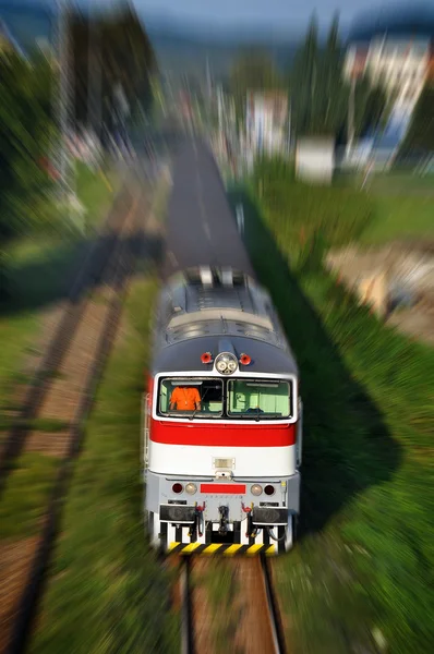 Поїзда в рух — стокове фото