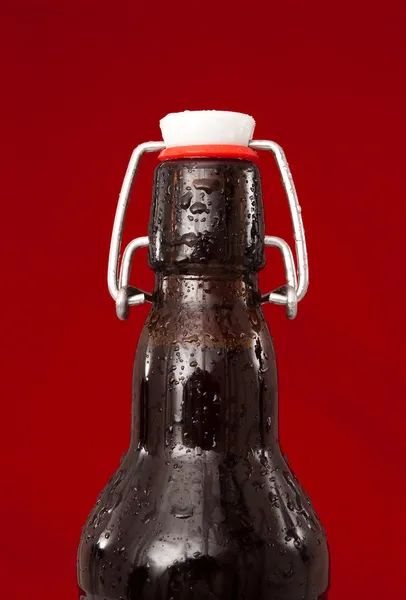 Frasco de cerveja com rolha — Fotografia de Stock