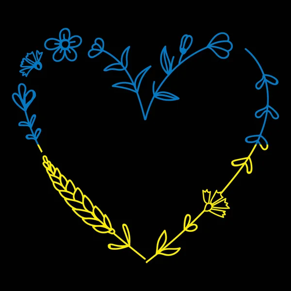 Bandera de Ucrania en forma de paloma de la paz. El concepto de paz en Ucrania. Ilustración vectorial aislada — Archivo Imágenes Vectoriales
