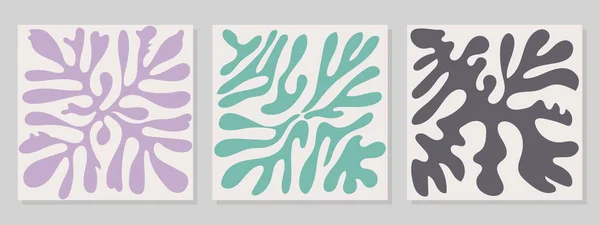 Carteles para decoración de paredes. Vector abstracto minimalista pinturas modernas para el interior. — Vector de stock