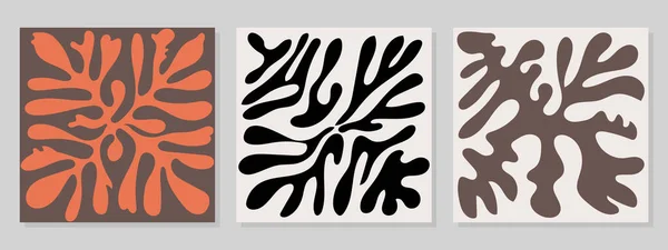 Posters for wall decoration. Vector abstract minimalistic modern paintings for the interior. — Archivo Imágenes Vectoriales