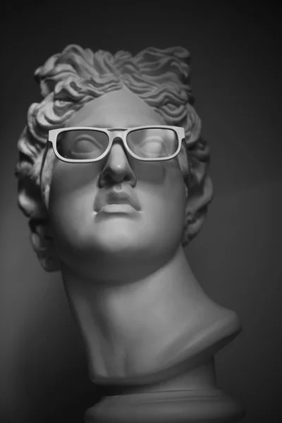 Статуя Цифрова Статуя Голови Аполлона Чувак Творчий Пластова Статуя Білих — стокове фото