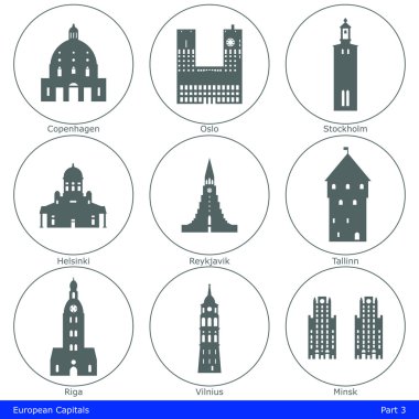 European Capitals - Icon Set (Part 3) clipart